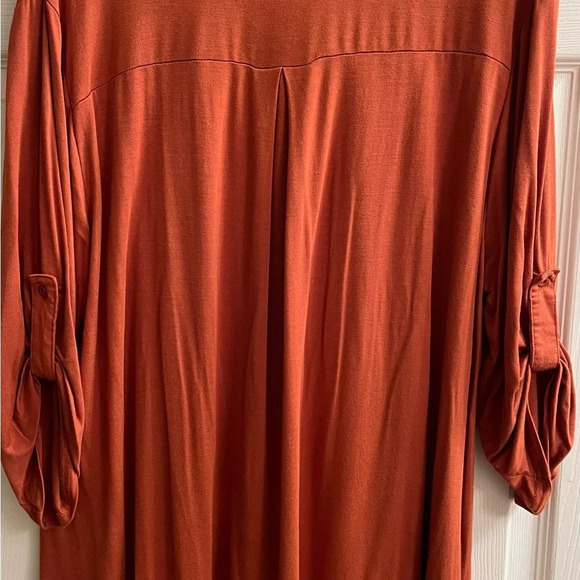 A JASDANI~CORAL BLOUSE~2X - Picture 7 of 9